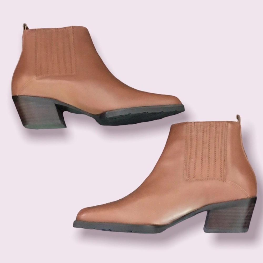 Revolve Alias Mae Tan Maja Leather Pull On Ankle Boot - Picture 7 of 16